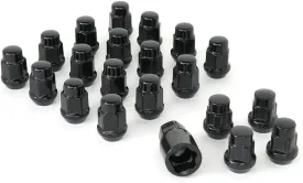 2008-2023 Dodge Challenger / 2006-2023 Charger Bulge Acorn Lug Nuts & Wheel Locks Kit 14 mm x 1.50 Thread (Black)