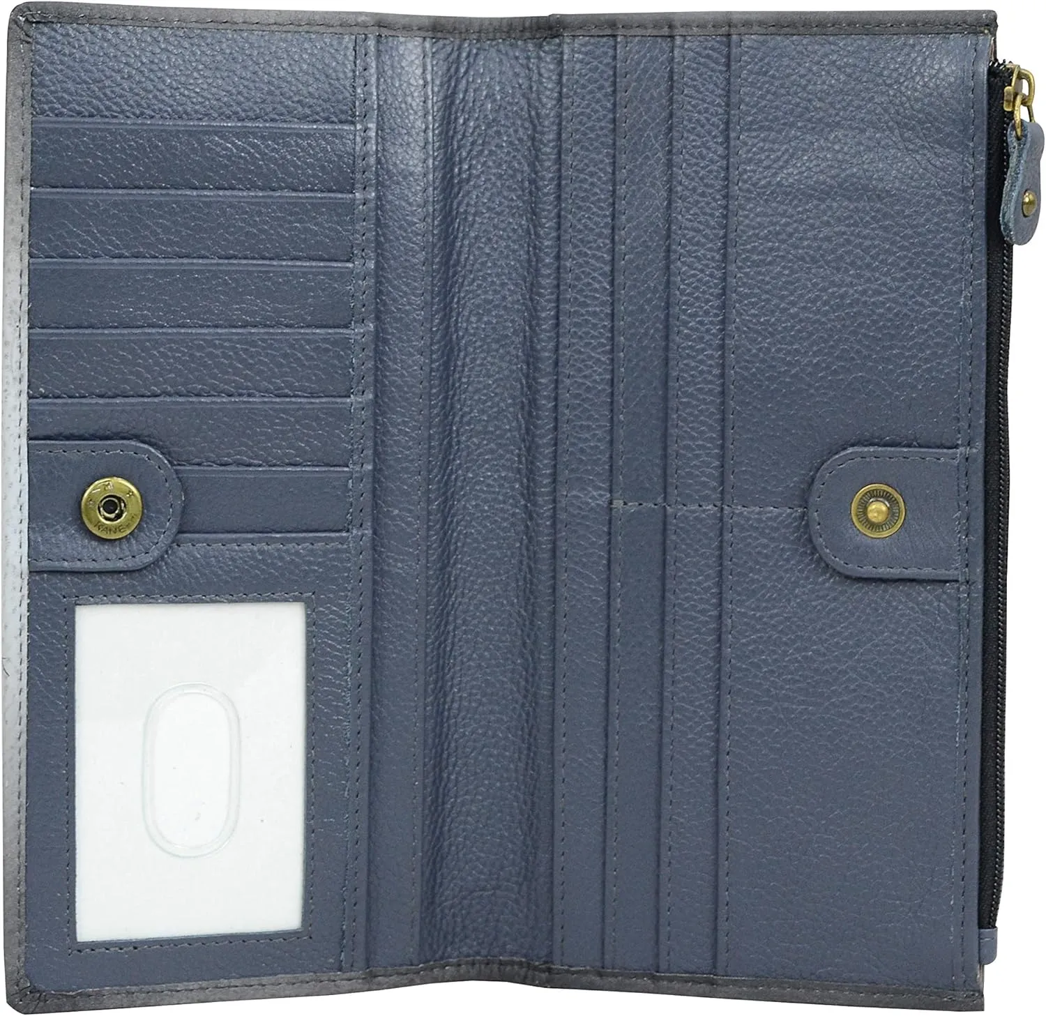Anna by Anuschka Women's Handpainted Leather Two Fold Clutch Wallet