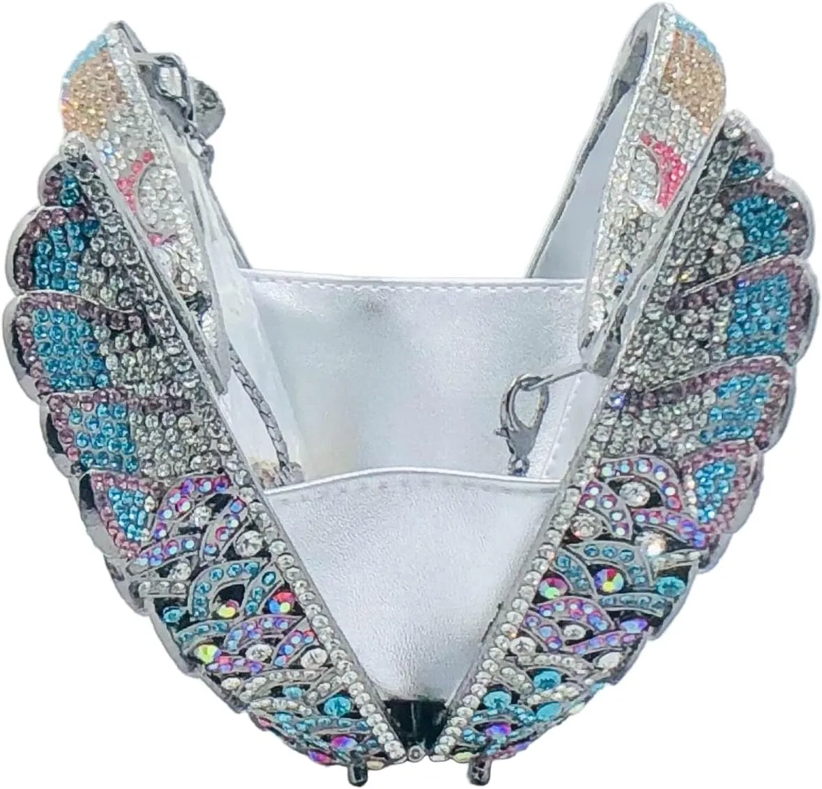 Boutique De FGG Bird Crystal Clutch Purses For Women Dressy Rhinestone Evening Bag Pigeon Prom Clutch Purse for Wedding,Mini