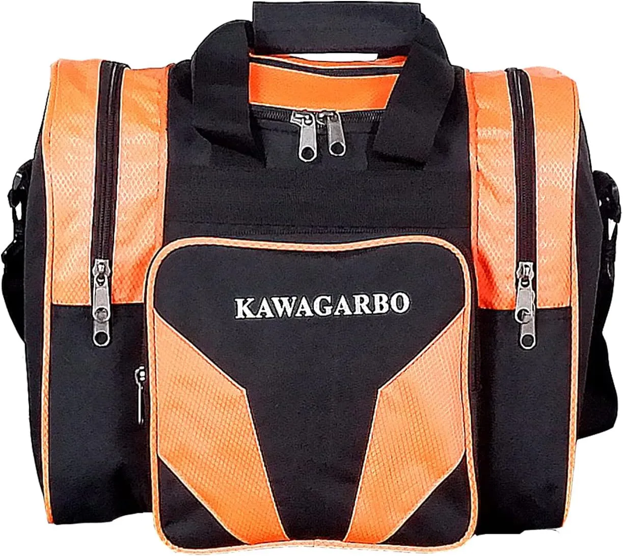 Bowling Bag for Single Ball - Single Ball Tote Bag with Padded Ball Holder - Fits a Single Pair of Bowling Shoes Up to Mens Size 14
