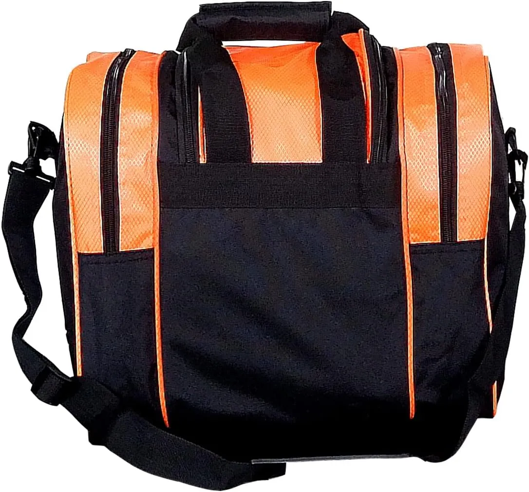 Bowling Bag for Single Ball - Single Ball Tote Bag with Padded Ball Holder - Fits a Single Pair of Bowling Shoes Up to Mens Size 14