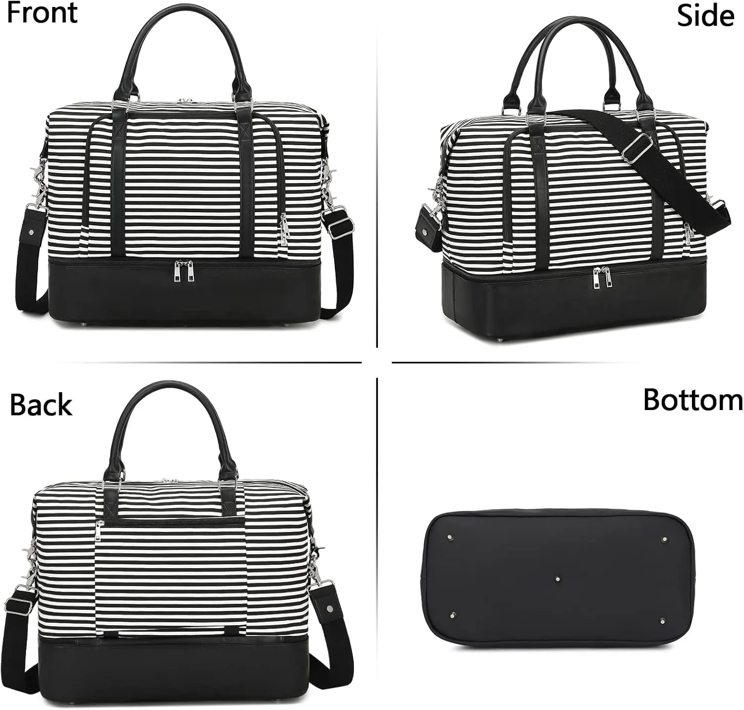 CAMTOP Women Ladies Travel Weekender Bag Overnight Duffel Carry-on Tote Bag fit 15.6 Inch Laptop Computer