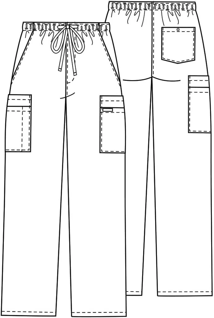 Cherokee Men Scrubs Pant Workwear Core Stretch Fly Front Cargo 4243
