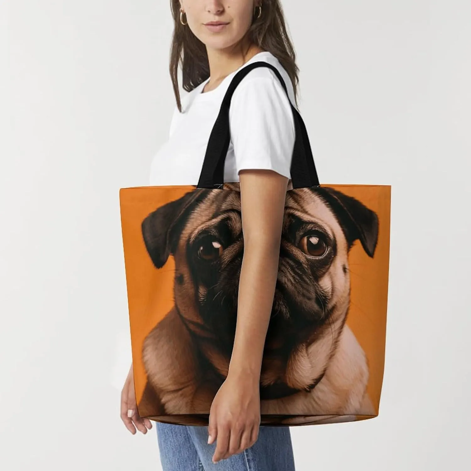 Color Skull Pictures Tote Bags, Reusable Grocery Bags, Large Shopping Bag, Shoulder Bag for Women