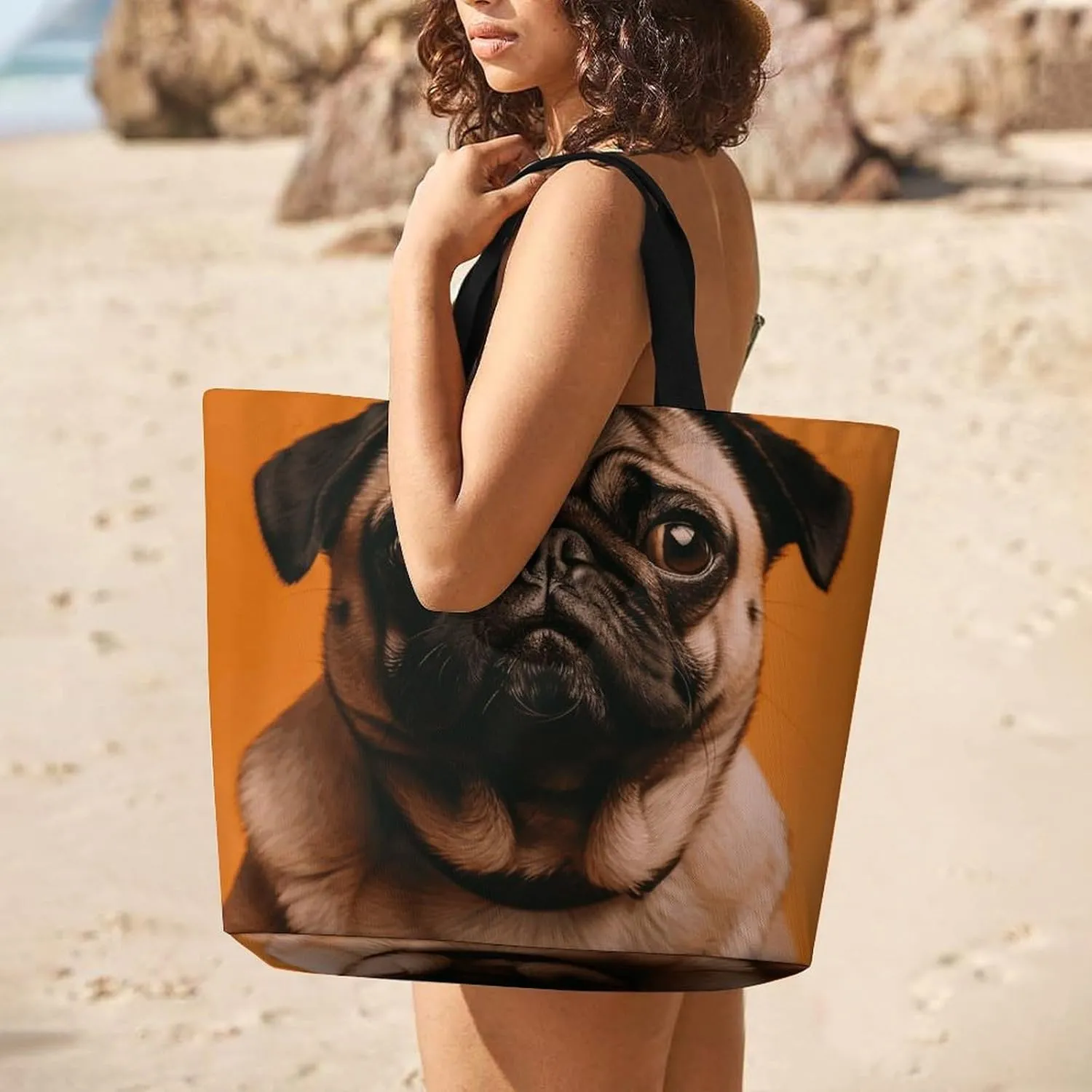 Color Skull Pictures Tote Bags, Reusable Grocery Bags, Large Shopping Bag, Shoulder Bag for Women