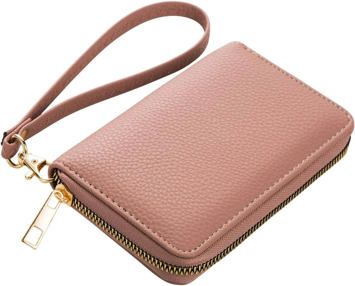FACAI RFID Credit Card Holder for Women - Small Wallet Women with ID Window - Card Holder Wallet Mauve