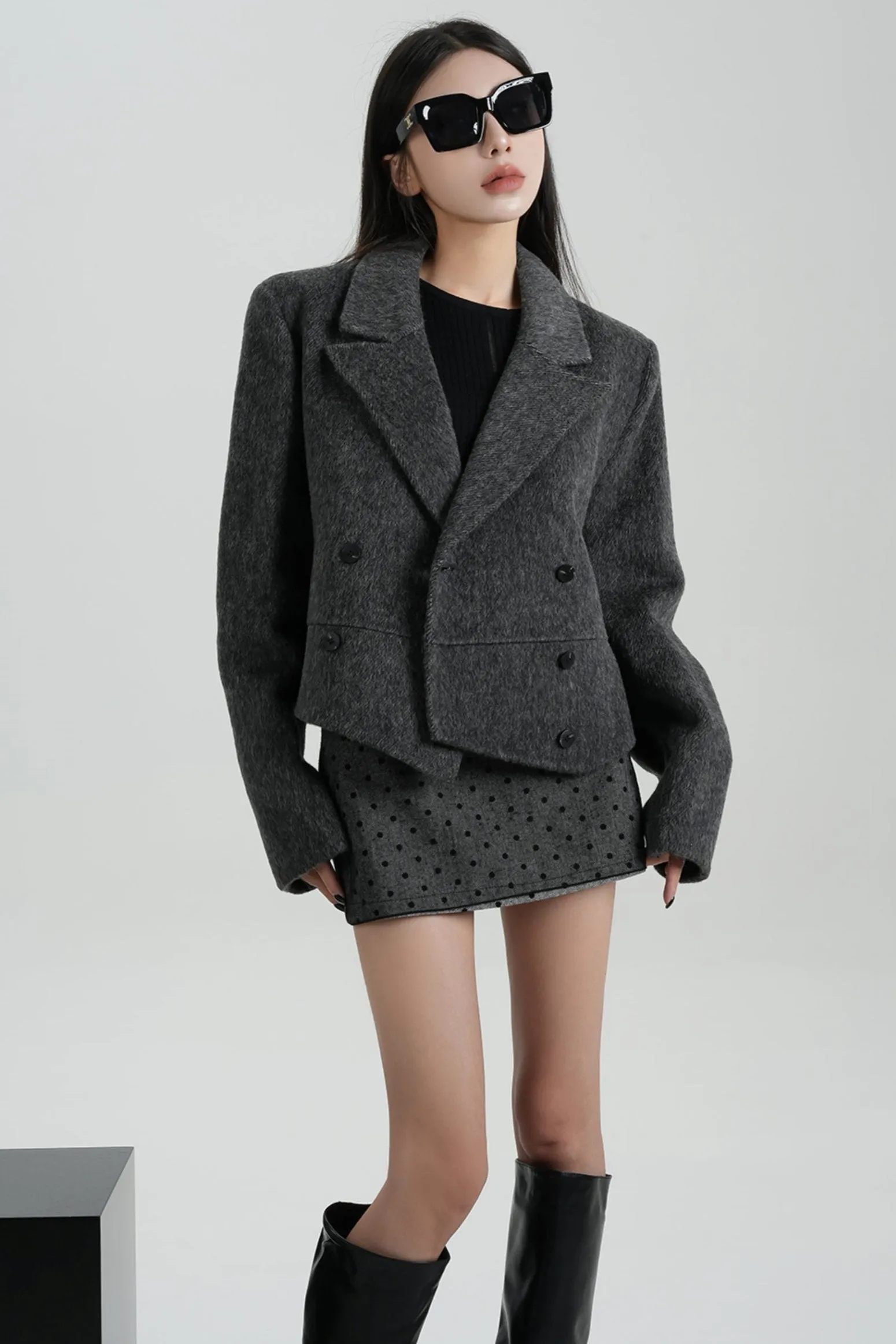 High-Quality Short Wool Coat