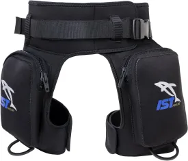 IST Dive Pocket Holster Belt for Scuba Diving Storage, Cargo Thigh Pouch for Gear & Equipment