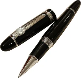 JH159 Rollerball and Ballpoint Pens (Black Silver Clip)