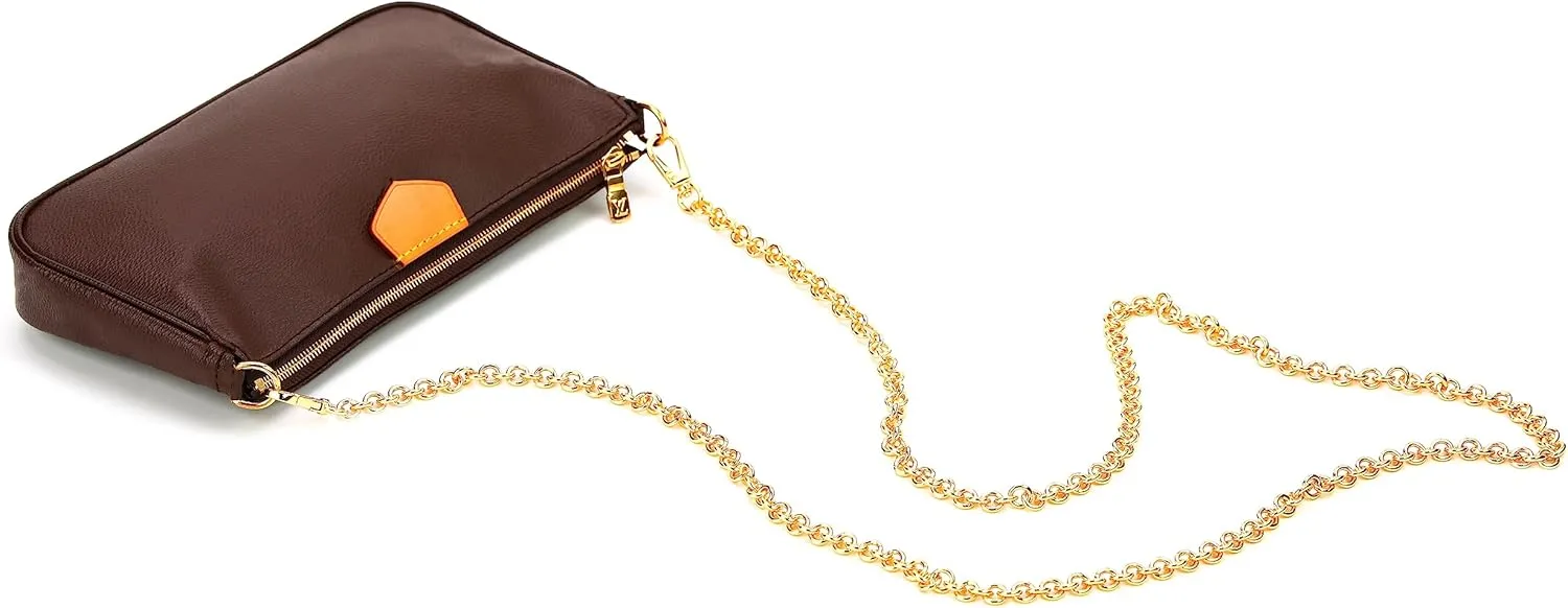 jiesinlov Purse Chain Strap CrossBody Handbag Gold Chains Shoulder Bag Strap Replacement,with Metal Buckles (D 43.3in)