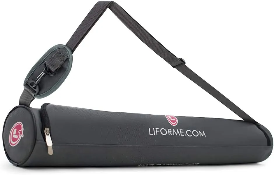 Liforme Original Yoga Mat  Free Yoga Bag Included - Patented Alignment System, Warrior-like Grip, Non-slip, Eco-friendly, sweat-resistant, long, wide, 4.2mm thick mat for comfort