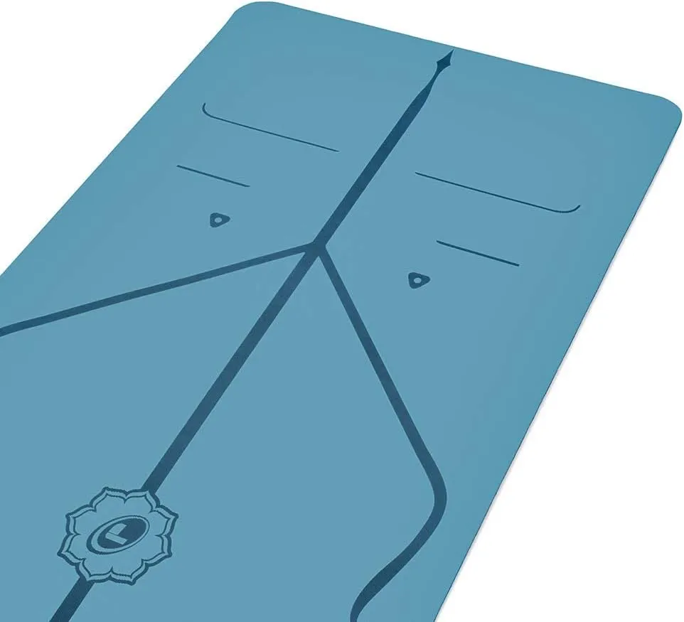 Liforme Original Yoga Mat  Free Yoga Bag Included - Patented Alignment System, Warrior-like Grip, Non-slip, Eco-friendly, sweat-resistant, long, wide, 4.2mm thick mat for comfort