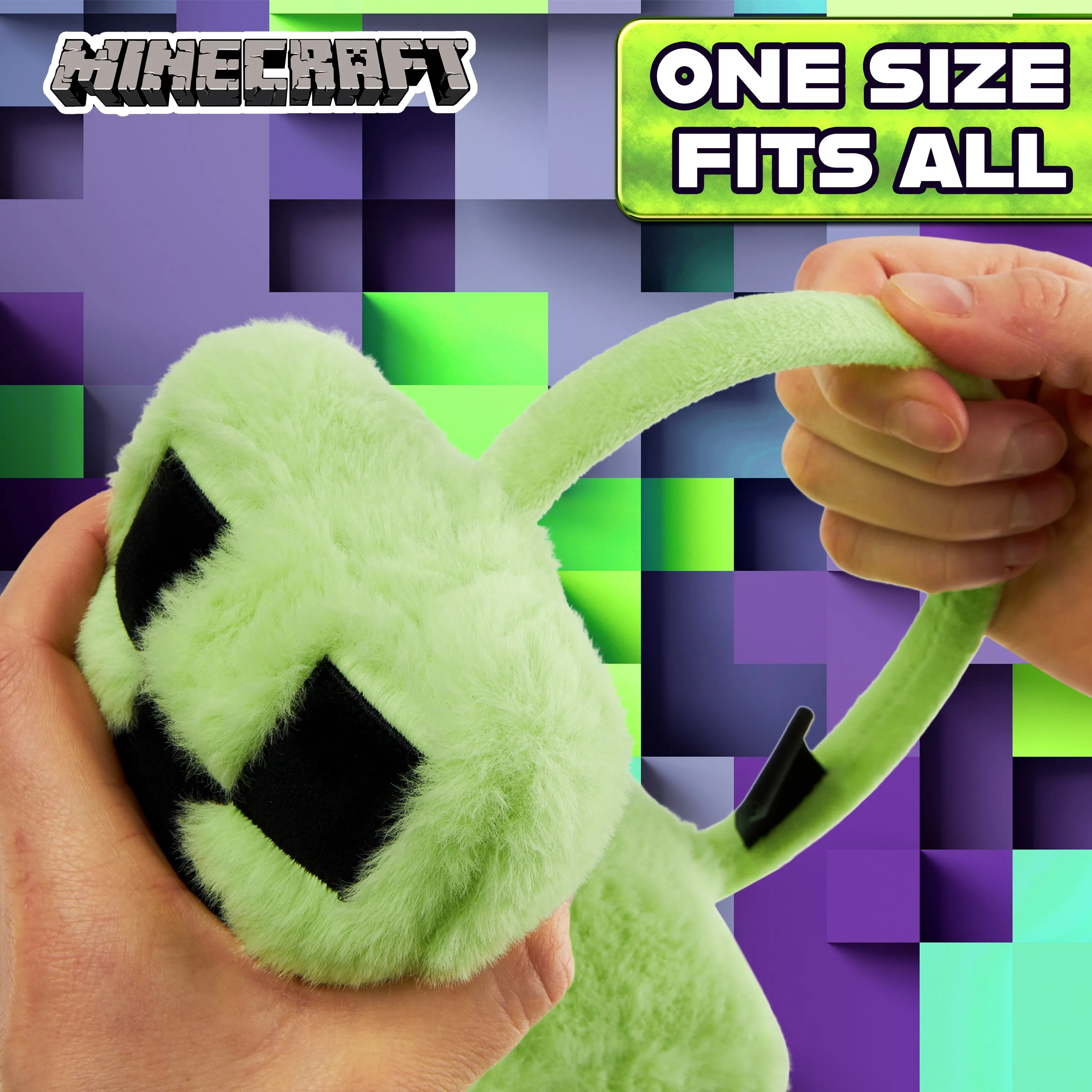 Minecraft Ear Muffs Kids - Creeper Winter Accessories