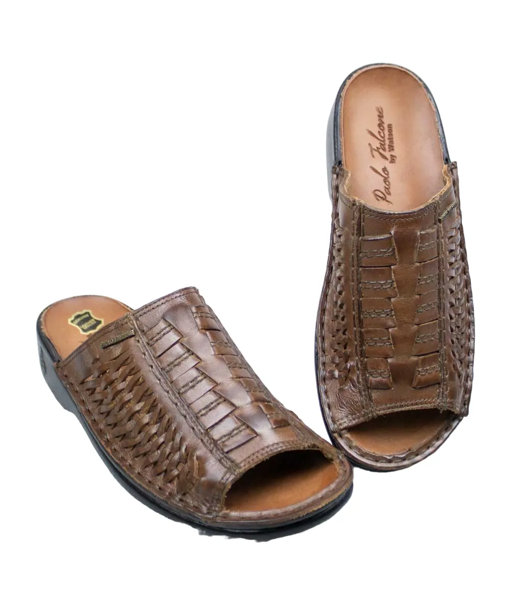 Paolo Falcone Leather Tango Tan Sandal