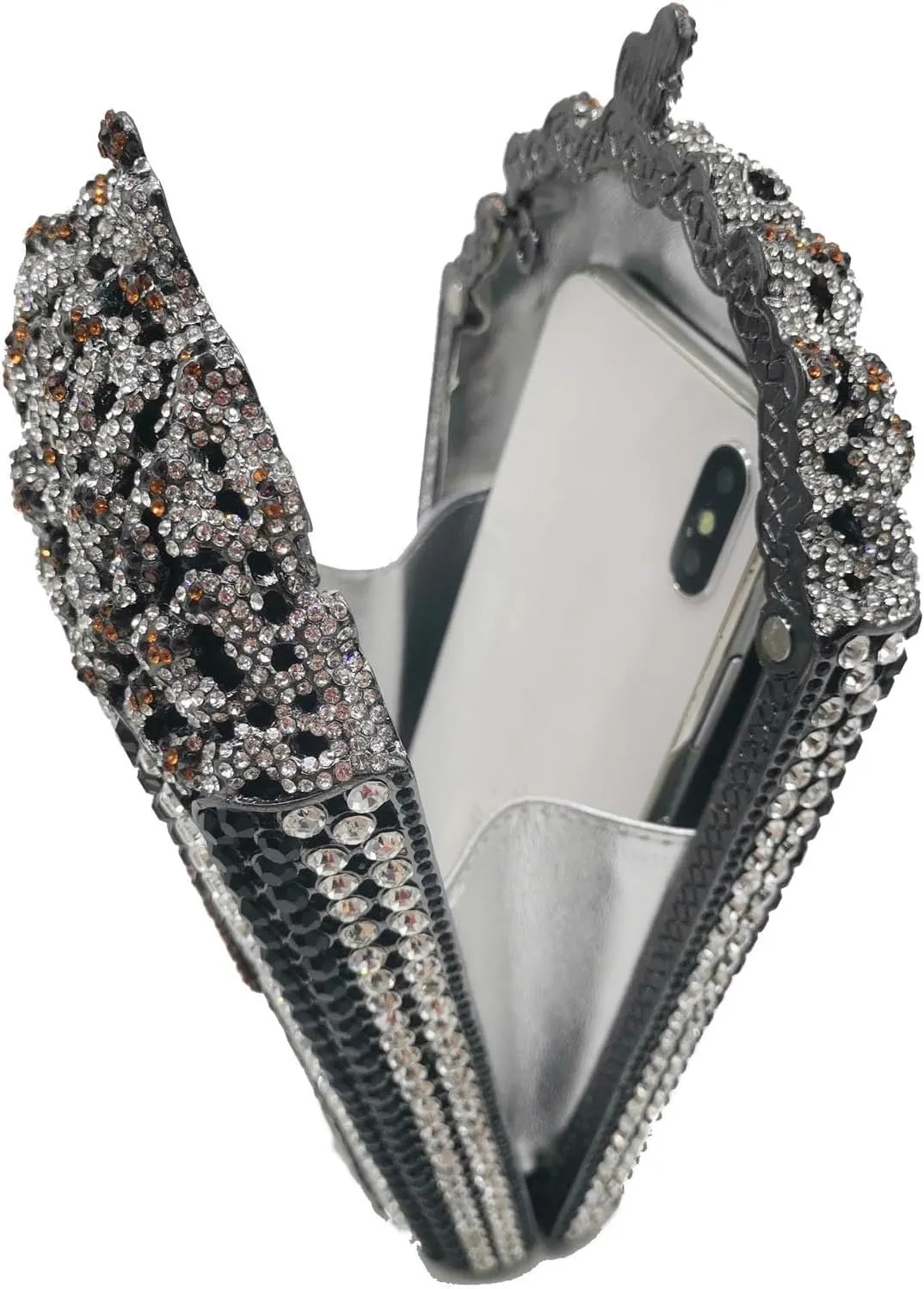 Popcorn Crystal Clutch Bag Women Novelty Evening Handbags Bridal Party Dinner Rhinestone Clutch Purse Wedding Bag,Mini