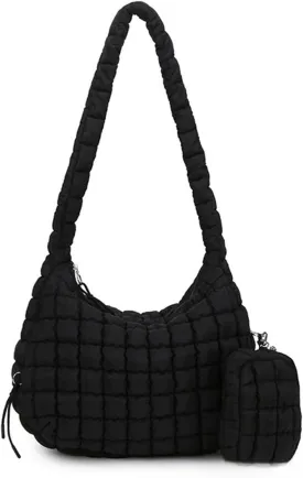 Puffer Tote Bag for Women Quilted Bubble Beach Crossbody Bag for Free people Large Shoulder Hobo Puffy Trendy Padding Handbag