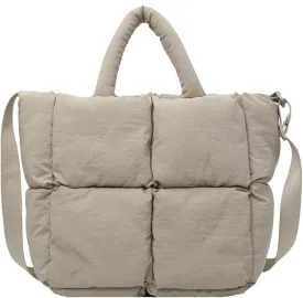 Puffer Tote Bag Lightweight Down Cotton Padded Puffy Purse Quilted Puff Crossbody Bags for Women