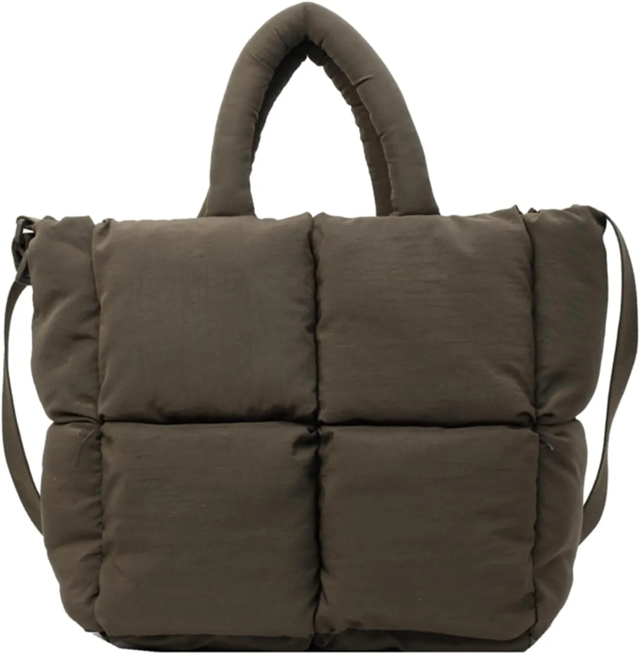Puffer Tote Bag Lightweight Down Cotton Padded Puffy Purse Quilted Puff Crossbody Bags for Women
