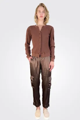 Silky Cargo Pant - Coffee