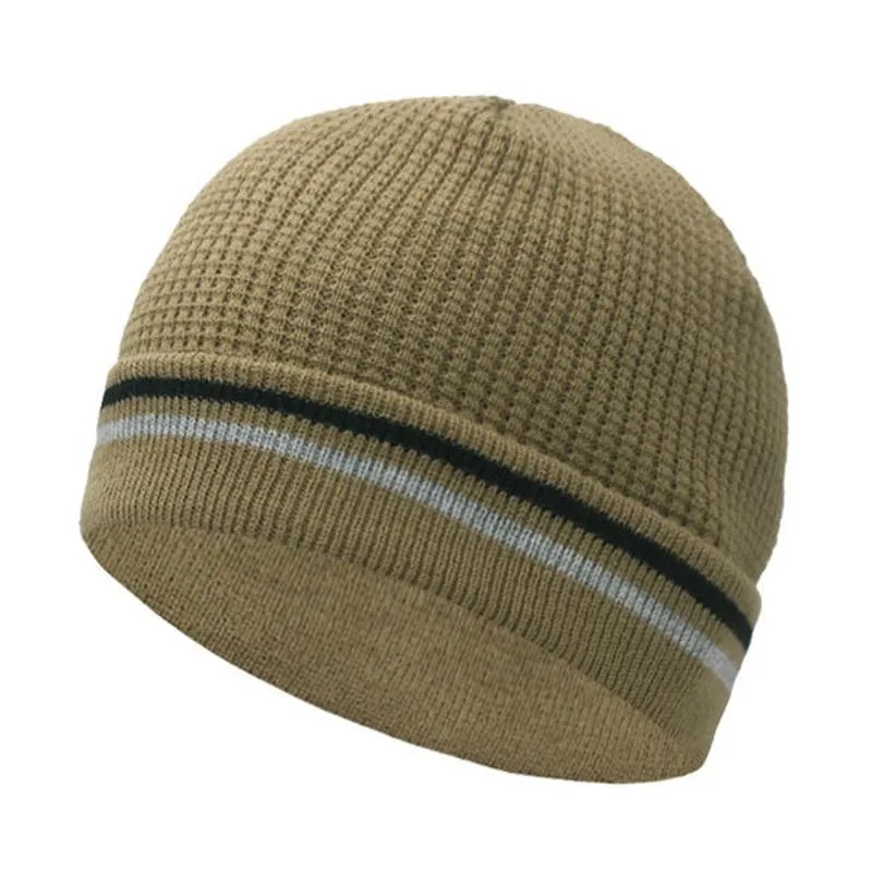Striped Knit Hat Beanie