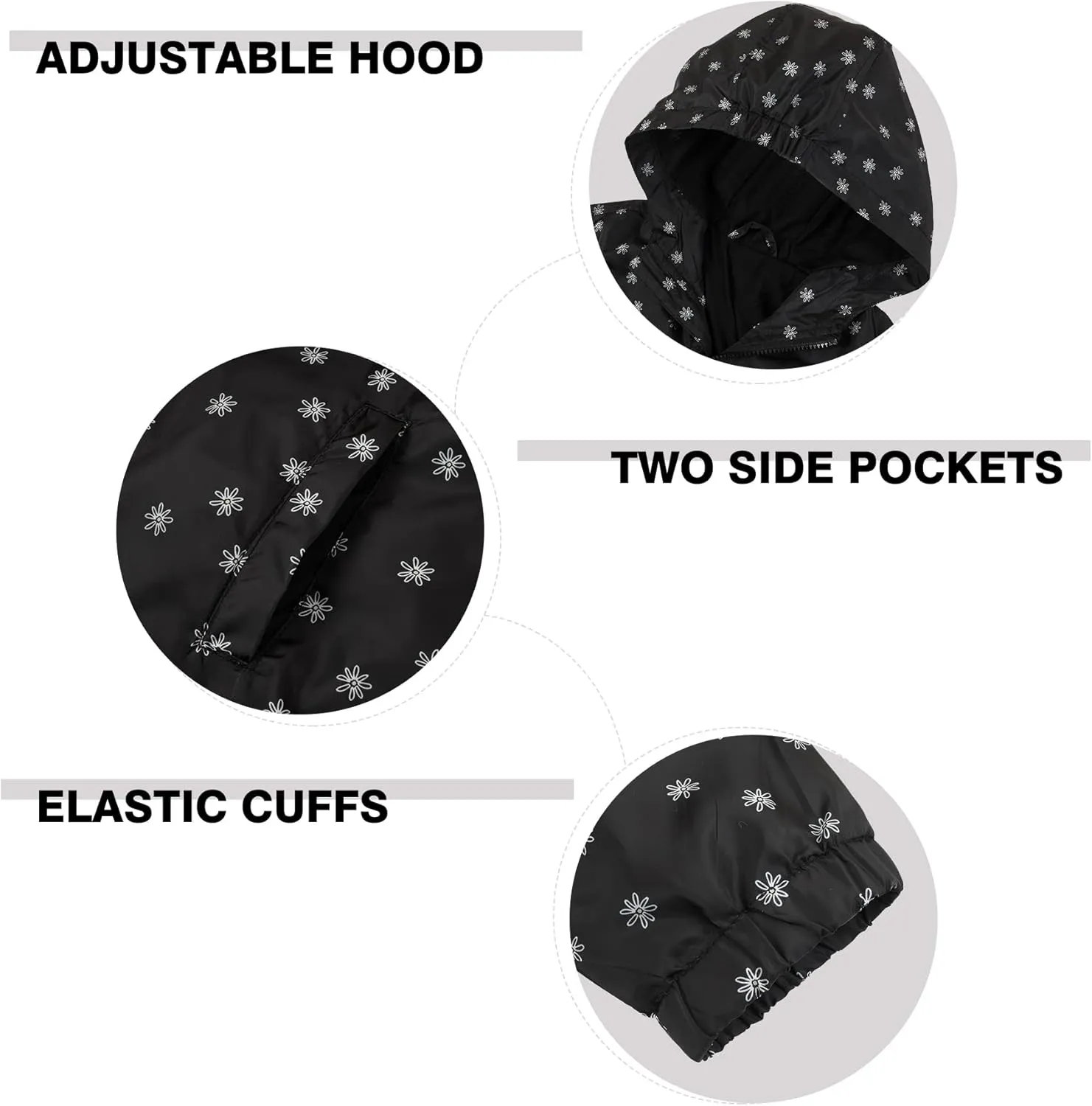 SUNDAY ROSE Boys Girls Rain Jackets Lightweight Waterproof Hooded Raincoats Windbreakers for Kids