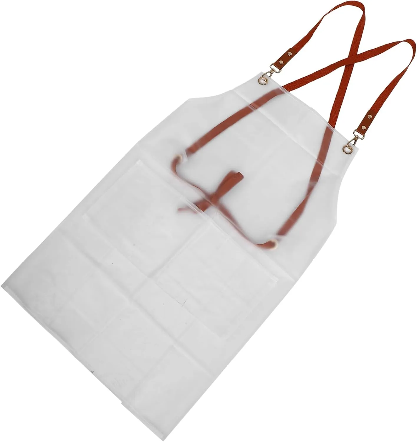 Transparent Apron for Kitchen Hair Salons Cafes Crossbody Design Oil Resistant Writable Surface for Easy Notetaking Unisex Professional Look