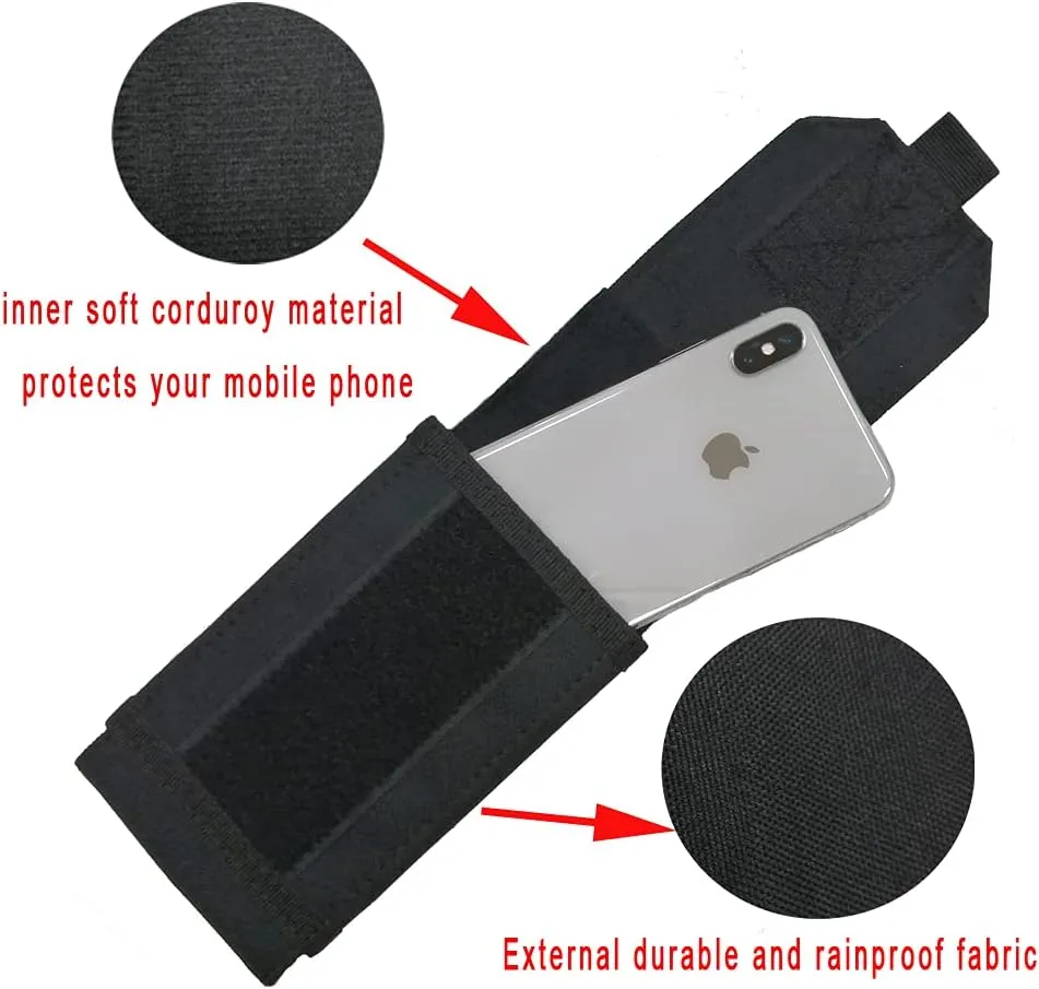 Universal Tactical Molle Mobile Phone Holster Belt Smartphone Strap Pack Utility Military Small Pouch Mini Waist Bag for iPhone 12ProMax/12Pro/12/11ProMax/11/X/8P/8/7P/7/6 5.5" Phone