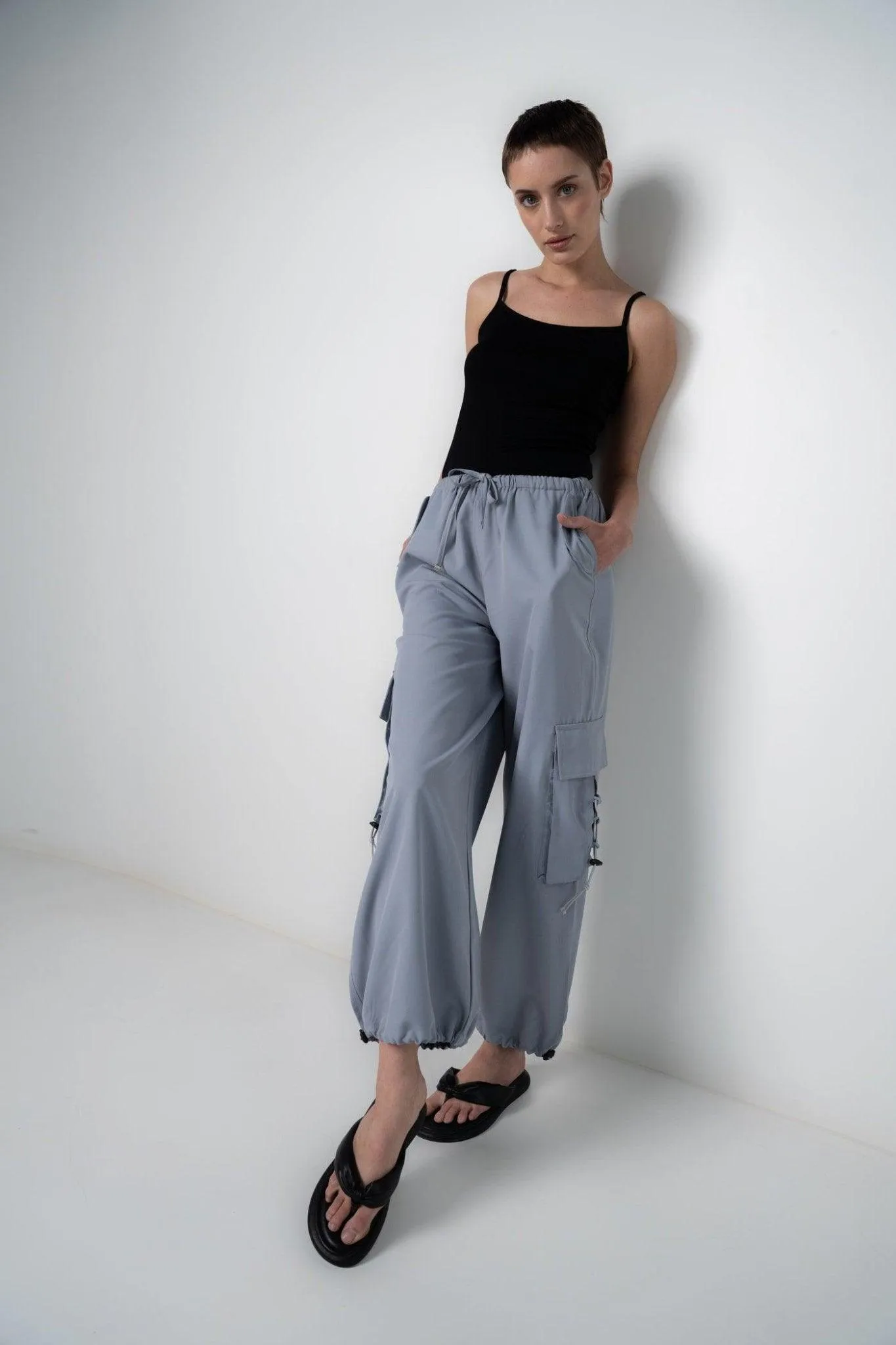 UTILITY STYLE GREY CARGO PANT
