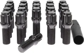 Wheel Accessories Parts 20 Pcs M15 x 1.25 15 x 1.25 Thread Acorn Seat Lug Bolt Car Spline 33mm Thread Length Black Lug Nuts for 2019  Mercedes GLE GLS  2021  Maybach GLS 600