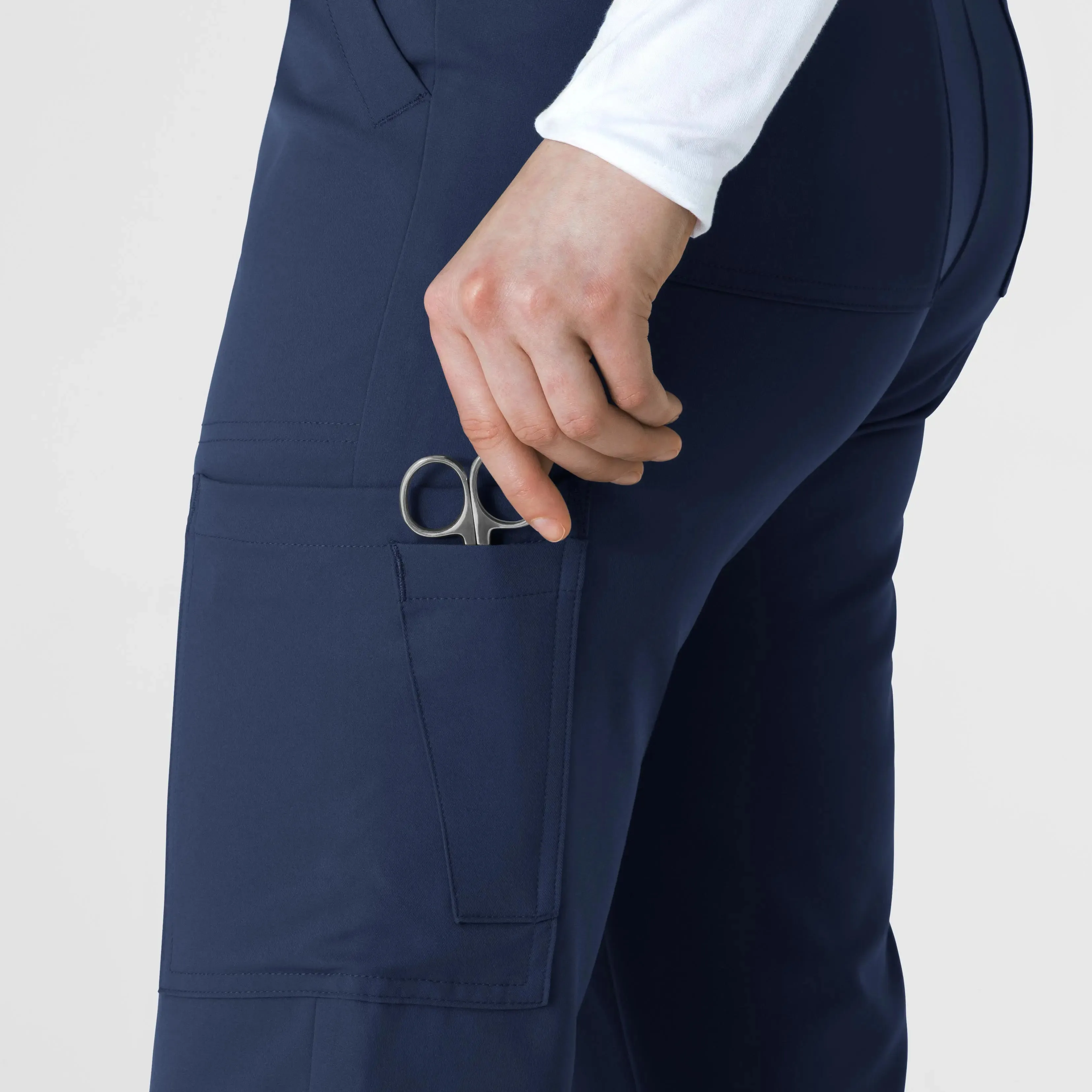 Wink Women's Cargo Straight Slim Leg Scrub Pant - Navy
